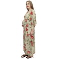 thumbnail image 4 of Bimba Robe Maxi de Maternité à Imprimé Floral Vert Menthe pour Mamans avec Ceinture-8, 4 of 9