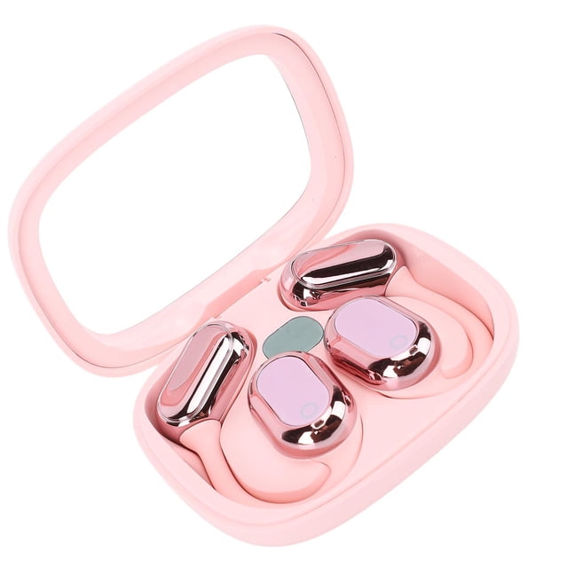 AI Translation Earbuds, 140 Languages Ear Hook Translator 3 Working Modes for Travel Learning Pinkish,Black,Beige,Purplish