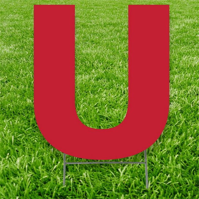 Advanced Graphics 3263 20 x 15 in. Letter U Yard Sign, Red