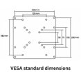thumbnail image 5 of AVF MRL23W-A 2.09 in. Single Head Extendable Tilt & Turn Monitor Wall Mount - White, 5 of 5