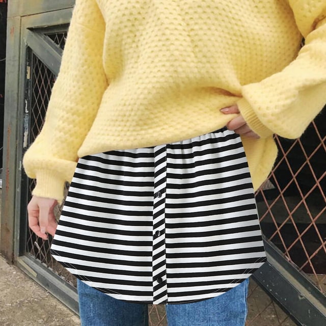 Jupon Demi-Long Superposé à Étages Transparent à Rayures Imprimées pour Femme, Grande Taille