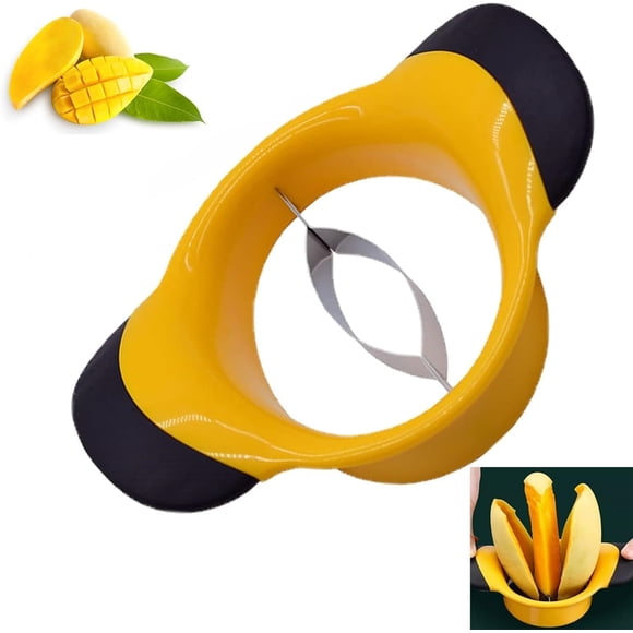 Coupe-manguier Dénoyauteur avec Lame en Acier Inoxydable, Outil pour Retirer la Dénoyauture de Mangue avec Poignée de Préhension