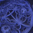 thumbnail image 1 of Ahgly Company Tapis d'Intérieur Lavable à la Machine, Carré, Transitionnel, Bleu Océan, Tapis de Zone, 7 Pieds Carré, 1 of 7