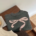 thumbnail image 3 of Nœuds pour Filles, Mignon Nœud en Tricot Épais à Col Rond, Chandail pour Filles, 3 of 6