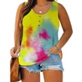 thumbnail image 2 of Womens Plus Size Tank Tops Summer Casual Loose Soft Blouses Sleeveless Solid Color Button Workout Tank Tops Tshirts, 2 of 6