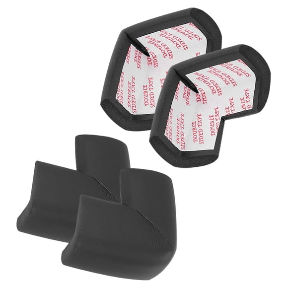4 Pack Soft Corner Protector, Rubber Foam Furniture Proofing Corner Guards Edge for Fireplace Table, Black
