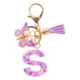 thumbnail image 2 of TopLLC Tools&Home Improvement Initial Letter Keychains For Women Tassel Purple Cute Car Keychain For Wallet Backpack Bag A chopper, 2 of 4