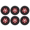 thumbnail image 4 of RC Car Tires And Wheels, Improve Appearance Stable Driving Replacement RC Car Tires  For WPL C14 C24 C34 C44 Red, 4 of 8