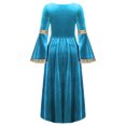 thumbnail image 4 of Robe de Princesse Médiévale pour Filles, Robe Maxi Vintage Renaissance, Robe de Bal, Tenue de Fête, Bleu Pâle 16, 4 of 6