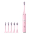 thumbnail image 4 of Portable Toothbrush Tooth-Brush For Adults With 5 Replacement Head Whitening Cleaning Electronic, 4 of 8