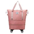 thumbnail image 2 of EGNMCR Organisateurs et Rangement de Garde-Robe, Sac de Voyage à Roue Universelle, Grand Sac de Voyage Pliable Imperméable à Grande Capacité Sac à Main Sac à Main Sac de Sport de Voyage Sac de Voyage Multifonction pour Dames le Rangement, 2 of 3