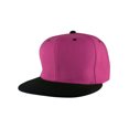 thumbnail image 1 of Top Headwear Flat Bill Adjustable Snapback Cap - Hot Pink/Black, 1 of 2