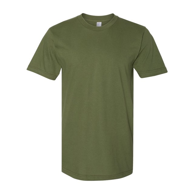 American Apparel USA-Made Fine Jersey Tee, XS, Olive