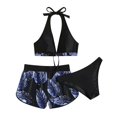 thumbnail image 3 of Sexy Bathing Suits for Women Womens Solid Bikini Strap Bikini Deep V Sexy Split Swimsuit Set Three-Piece Swimming Suit Womens Bikini Bathing Suits Bathing Suits Women Bikini, 3 of 5