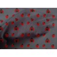 thumbnail image 4 of oneOone Tissu Popeline de Coton Gris Rouge Insecte Projets d'Artisanat Décor Tissu Imprimé au Mètre 56 Pouces de Large, 4 of 4