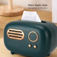 thumbnail image 3 of Facial Tissue Box Cover Holder, Retro  Shape Tissue Cover Box Wide Opening Napkin Holder Pumping Paper Case Dispenser, Desktop Decoration for Bathroom Vanity Countertops, 3 of 8