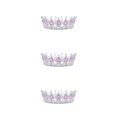 thumbnail image 1 of ZheElen Alloy Durable And Non-deforming Rhinestone For Wedding Or Cosplay Family Wedding Hair Crown Silver + pink 3Set, 1 of 6