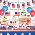 thumbnail image 2 of Articles de Fête pour la Fête de l'Indépendance, Ensemble de Vaisselle Patriotique avec Assiettes en Papier, Gobelets, Serviettes, Décorations Jetables Rouges Blanches Bleues pour le 4 Juillet, le Memorial Day, les Pique-Niques en Plein Air, 2 of 9