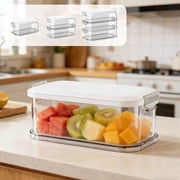 Sentmoon Food Storage Container Container Transparent Rectangular Plastic Food Storage Containers for The Home Ideal for Kitchen Snacks Dried Goods and Keeping Grains and Pulses Fresh