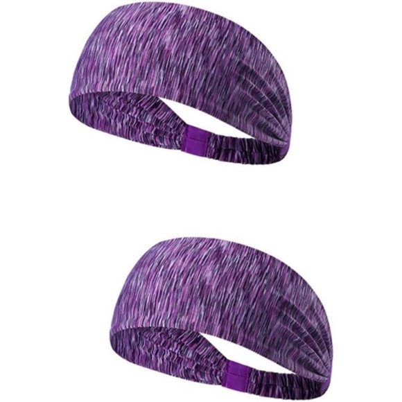 HUGFEGWE 2pcs Sports Headbands Sport Headbands for Women Ladies Headbands Running Headband Junk Headbands Polymer Clay Cane Clay Flower Accessories Bride Yoga Riding Headgear Fitness Purple