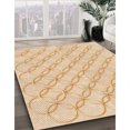 thumbnail image 3 of Ahgly Tapis d'Intérieur Lavable en Machine Carré Transitionnel Blond Doré Or, 8 Pieds Carré, 3 of 7