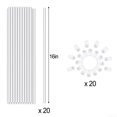 thumbnail image 1 of 20pcs Acrylic Plant Stakes Sticks Support with 20pcs Clips Kit for Potted Plants, 1 of 6