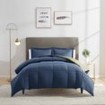 thumbnail image 5 of Nestl Reversible Comforter Set, Twin/Twin XL Comforter Set, Navy/Sage, 5 of 5