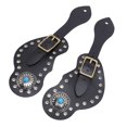 thumbnail image 4 of TOPINCN 2PCS Spur Straps for Cowboy, Boots Equipment, Rodeo, Equestrian, Full Grain Leather, Handmade Accessories, 4 of 7