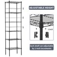 thumbnail image 4 of NiamVelo Black Adjustable 6-Tier Wire Metal Shelving Unit, 4 of 9