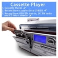 thumbnail image 3 of 3 Speed Bluetooth-compatible Turntable Vinyl LP Record Player Vintage Gramophone Phono CD&amp;Cassette FM/AM Radio ,Simple Setup, 3 of 7