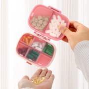 Plastic Travel Pill Organizer with 8 Compartments – Portable Daily Case for Purse, Backpack, or Pocket – Secure Double Lock and Leakproof Container for Pills and Small Items