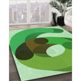 thumbnail image 3 of Ahgly Company Tapis Rectangulaire Lavable en Machine Vert Transitionnel, 8 Pieds x 10 Pieds, 3 of 7