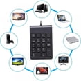 thumbnail image 4 of Wireless Number Pads  Numeric Keypad Numpad 18 Keys Portable 2.4 GHz Financial Accounting Number Keyboard Extensions 10 Key for Laptop  PC  Desktop  Surface Pro  Notebook（Black）, 4 of 7