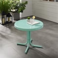 thumbnail image 4 of Crosley Furniture Table d'Appoint Rétro en Acier Métallique pour Patio, Fini Aqua Lustré, 4 of 9