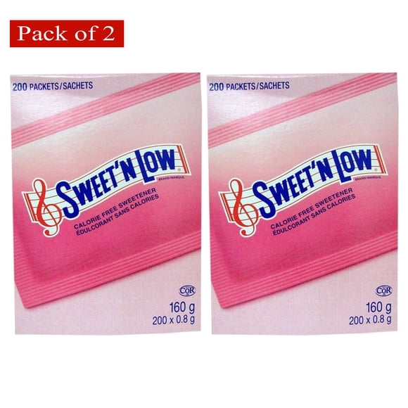 Sweet N Low Sweetener Calorie Free 160G 200 Packets (Pack of 2)