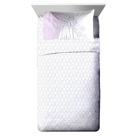 Disney Frozen 'Aventures Glaciales' Ensemble de Draps 3-Pièces pour Lit 1 Place pour Enfants, 100 % Polyester