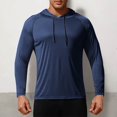 thumbnail image 1 of Gym Shirts for Men Long Sleeve UPF 50+ Sun Shirts Compression Fit Fishing Shirt Raglan Quick Drying Workout Hoodies, 1 of 5