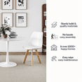 thumbnail image 4 of Table de Salle à Manger Moderne Ronde avec Base en Métal pour 4 Chaises, 4 of 10