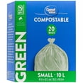 thumbnail image 1 of Great Value Small Green Compostable Bags, 1 of 4