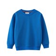 thumbnail image 1 of QUDDERR Chandails en Molleton pour Enfants Garçons Filles Couleurs Unies Col Rond Pull Unisexe Manches Longues Printemps Automne Taille 2-7T, 1 of 8