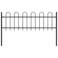 thumbnail image 1 of vidaXL Garden Fence with Hoop Top Steel 1.7 m Black, 1 of 4