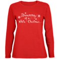 thumbnail image 1 of Rêver d'Un T-Shirt Blanc à Manches Longues pour Femmes de Noël, 1 of 1