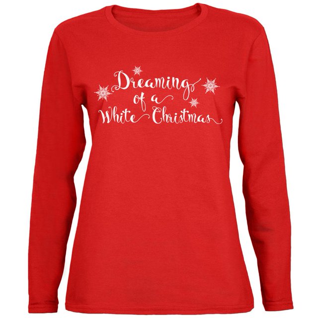 Rêver d'Un T-Shirt Blanc à Manches Longues pour Femmes de Noël