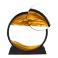 thumbnail image 3 of DOLITY Round Glasss Art Picture 3D Effect Dynamic Deep Sea Flowing Sand Art, Birthday 7in Yellow, 3 of 4