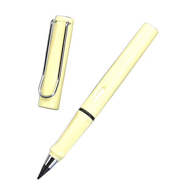 EGNMCR Pens Grip Posture Correction Design Pencil Without Ink, Old Undead Pen, Metal Pen a pencil