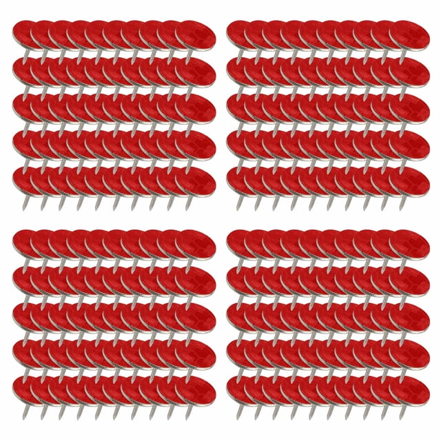 Guoxiu Liquidation Lot de 100 Pointes Réfléchissantes Pointes de Marquage de Sentier Pointes Lumineuses Marqueurs de Sentier Réfléchissants Pointes Réflectrices de Chasse Pointes de Pouce Réfléchissantes pour Sentier pour Chasse Randonnée Camping Support d'Arbre