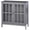 Grey, variant on kleankin Modern Kitchen Storage Sideboard with Clear Doors and Shelves