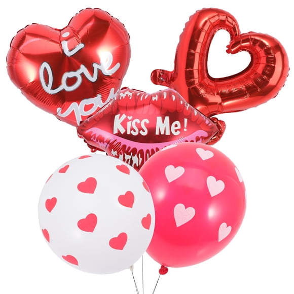 CIMAXIC Mariage 1 Ensemble Ballons de Mariage Ballons de la Saint-Valentin Ballons en Forme de Cœur Décorations de Fête, 22.44"X19.69"X0.04 Pouces