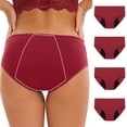 thumbnail image 2 of Culottes Menstruelles Étanches pour Femmes, Réutilisables, Confortables, Taille Mi-Haute, Hipster, Lot de 4, 2 of 7