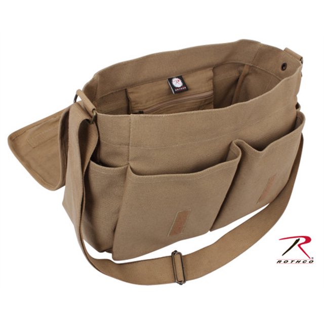 Rothco Heavyweight Canvas Classic Messenger Bag - Coyote Brown